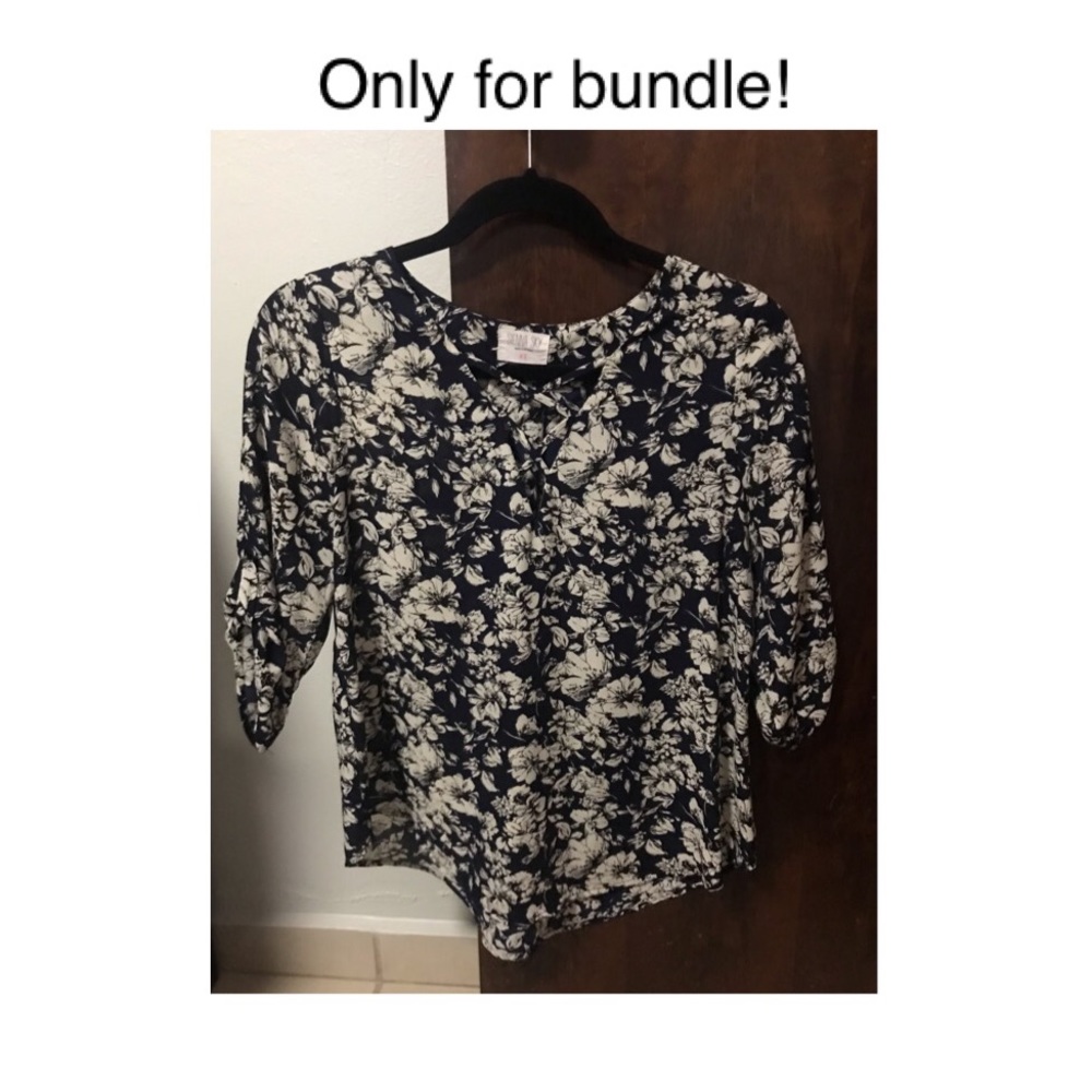 🔓🟢 4 FOR $20 Casual Shirt 3/4 Sleeves (Navy)